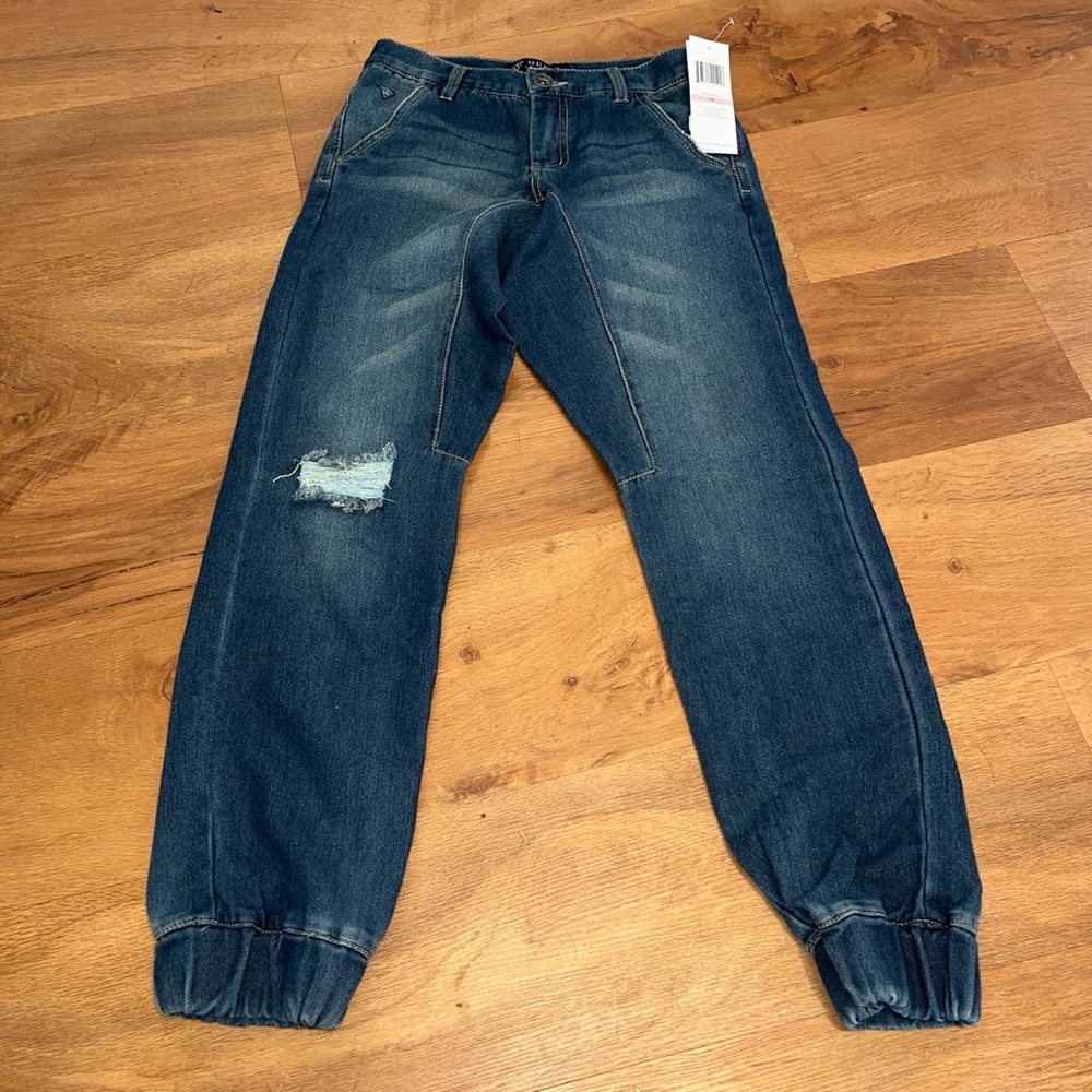 Boy's Size 10 Guess Los Angeles Comfort Denim Joggers Jeans Pants New